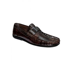 Fosco 2094 589 430 Siyah Hakiki Deri Erkek Loafer Rok Ayakkabı
