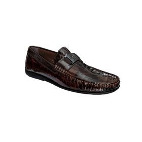 Fosco 2094 589 430 Siyah Hakiki Deri Erkek Loafer Rok Ayakkabı