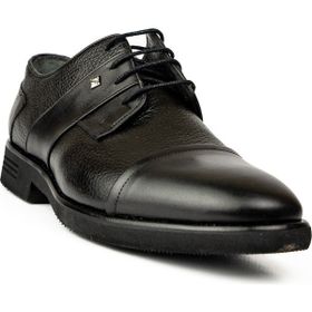 Fosco 3258 Siyah Deri Erkek Klasik Ayakkabı