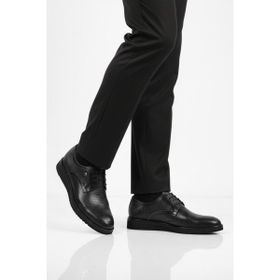 Fosco 3264 MSiyah Hakiki Deri Bağcıklı Erkek Klasik Ayakkabı