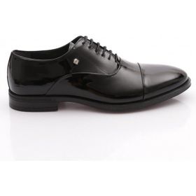 Fosco 7102 Kauçuk Siyah Rugan Erkek Klasik Ayakkabı