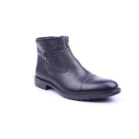 Fosco 7515-2 Siyah Deri Kauçuk Taban Klasik Erkek Bot