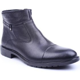 Fosco 7515-2 Siyah Deri Kauçuk Taban Klasik Erkek Bot