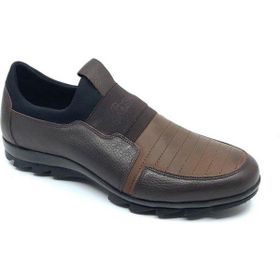 Fosco 8580 553 636 Hakiki Deri Casual Kahverengi Kauçuk Taban Erkek Kışlık Ayakkabı