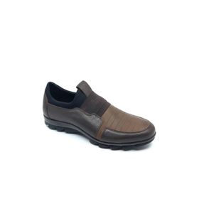 Fosco 8580 553 636 Hakiki Deri Casual Kahverengi Kauçuk Taban Erkek Kışlık Ayakkabı