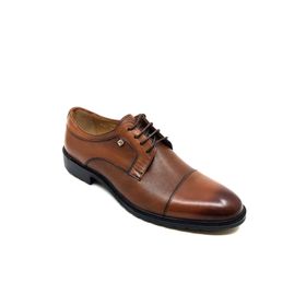Fosco 9512 45 Bağcıklı Taba Hakiki Deri Kauçuk Taban Klasik Erkek Ayakkabı