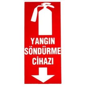 Fosforlu Yangın Tüpü Gösterir Levha