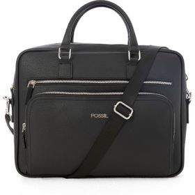 Fossil 01FS2060 Siyah Erkek Suni Deri Laptop Çantası