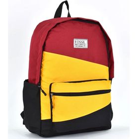 Fossil 9507 Sarı Unisex Çok Gözlü Günlük Seyahat Okul Sırt Çantası