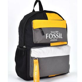 Fossil 9512 Gri Unisex Çok Gözlü Günlük Seyahat Okul Sırt Çantası