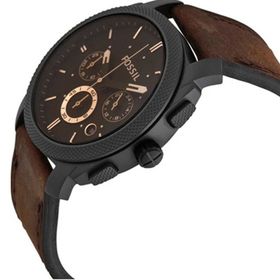 Fossil FS4656 Kahverengi Analog Deri Kayış Spor Erkek Kol Saati