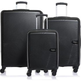 Fossil FSVLZYPP1138-SET Siyah Unisex 3'lü Set Bavul
