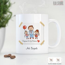 Fotografyabaskı Babalar Günü Beyaz Kupa