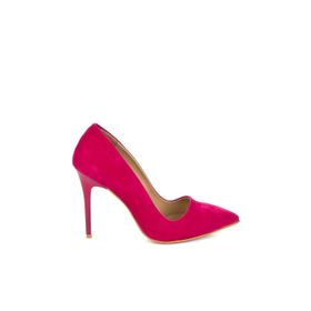 Fox Shoes 8922151902 Fuşya Süet Topuklu Ayakkabı