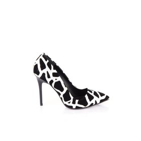 Fox Shoes 8922151902 Siyah Süet Topuklu Ayakkabı
