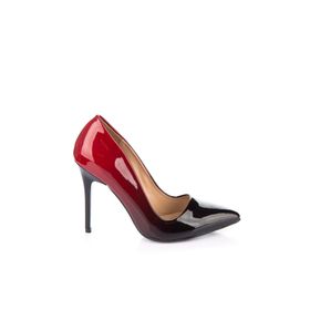Fox Shoes 8922151908 Siyah Rugan Topuklu Ayakkabı