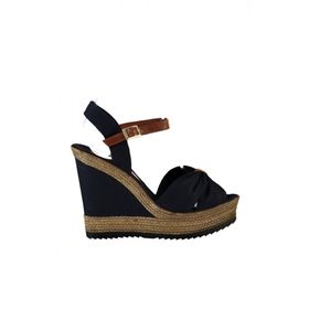 Fox Shoes 9674071005 Lacivert Dolgu Topuklu Ayakkabı