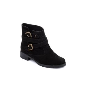 Fox Shoes A726191002 Siyah Süet Kadın Bot