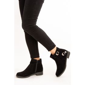 Fox Shoes A726193402 Siyah Süet Kadın Bot