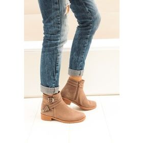 Fox Shoes A726193402 Vizon Süet Kadın Bot