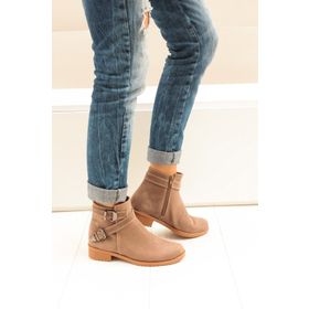 Fox Shoes A726193402 Vizon Süet Kadın Bot
