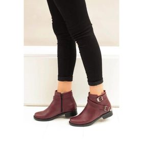 Fox Shoes A726193409 Bordo Kadın Bot