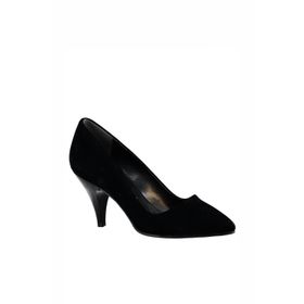 Fox Shoes A922151102 Siyah Süet Topuklu Ayakkabı