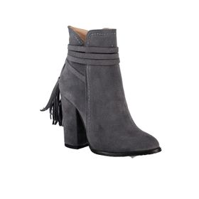 Fox Shoes A922803902 Gri Süet Kadın Bot