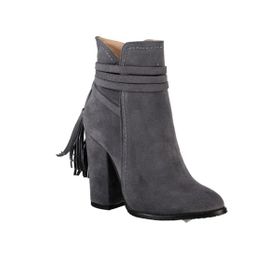 Fox Shoes A922803902 Gri Süet Kadın Bot