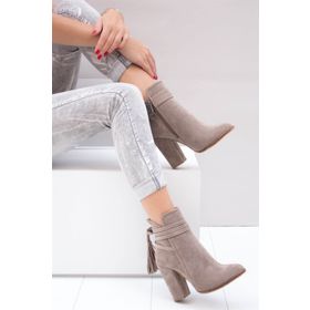 Fox Shoes A922803902 Vizon Süet Kadın Bot