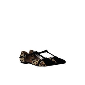 Fox Shoes B726881802 Leopar-Siyah Babet