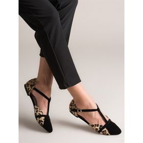 Fox Shoes B726881802 Leopar-Siyah Babet