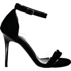 Fox Shoes B922112602 Siyah Süet Topuklu Ayakkabı