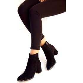Fox Shoes C654013302 Siyah Süet Kadın Bot