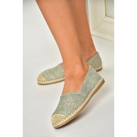 Fox Shoes D280250017 Gri Hasır Günlük Kadın Ayakkabı