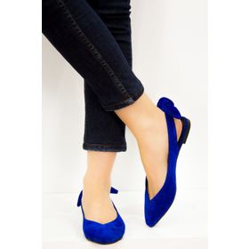 Fox Shoes D726495302 Saks Mavi Kadın Babet