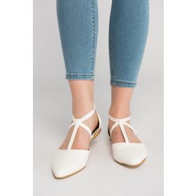 Fox Shoes D726537309 Beyaz Kadın Babet