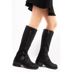 Fox Shoes E674270509 Siyah Kadın Çizme