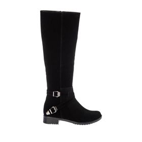 Fox Shoes E726203402 Siyah Yılan Kadın Çizme