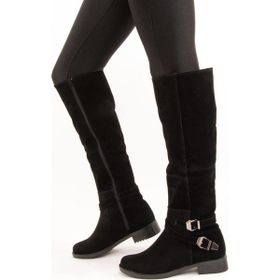 Fox Shoes E726203402 Siyah Yılan Kadın Çizme