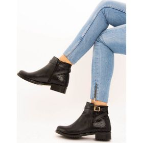 Fox Shoes E726490009 Siyah Yılan Kadın Bot