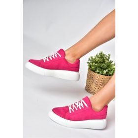 Fox Shoes Fuşya Süet Kadın Spor Ayakkabı Sneakers