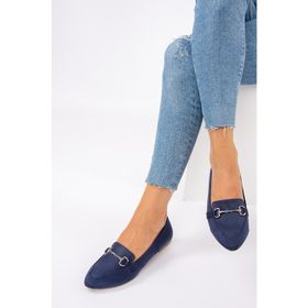 Fox Shoes G290010002 Lacivert Kadın Babet