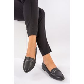 Fox Shoes G290010011 Siyah Kadın Babet