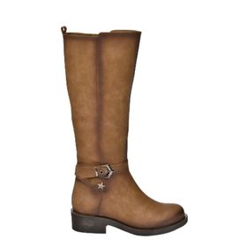 Fox Shoes G674240109 Vizon Suni Deri Kısa Topuklu Günlük Kadın Çizme