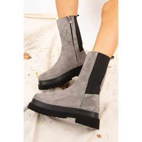 Fox Shoes J267063102 Gri Süet Kadın Bot