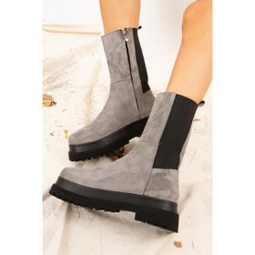 Fox Shoes J267063102 Gri Süet Kadın Bot
