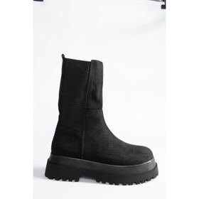 Fox Shoes J267063102 Siyah Süet Kadın Bot