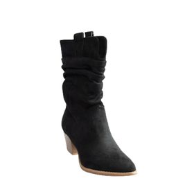 Fox Shoes J404040002 Siyah Süet Kadın Bot