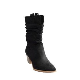 Fox Shoes J404040002 Siyah Süet Kadın Bot